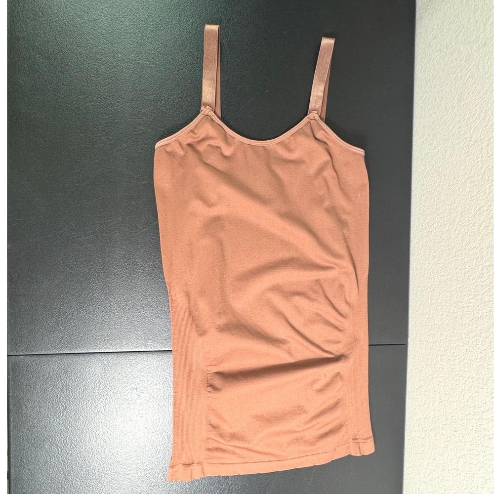 Feathers Maternity Essentials Camisole Brown Seamless Adjustable Strap Tank O/S
